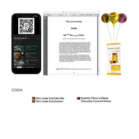 Coda includes mystery lollipop, honeycomb chocolate, YouTube mix on a phone that includes toast by coffee, nana by yen dry, Jennifer Dias I need you so