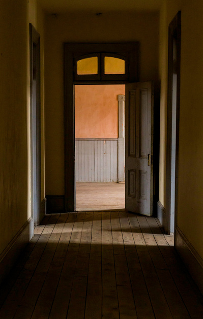 Bannack ghost town Hotel Meade hallway.