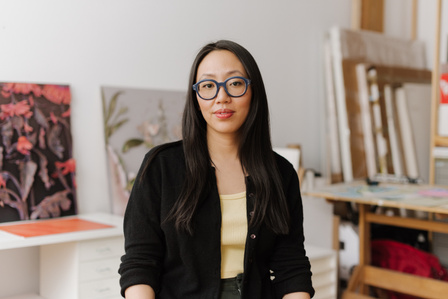 Artist Winnie Truong in her Studio