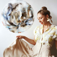 Beautiful alcohol ink art inspired by the moon.