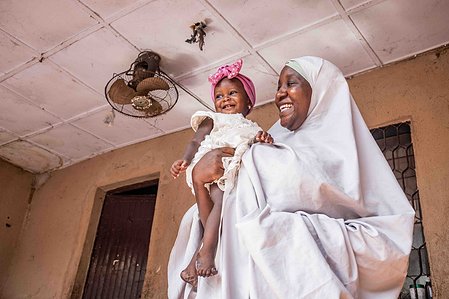 SOKOTO, NGA - July 3, 2023: Nana Firdausi Umar and her mum; Rashida Umar in their home at Jiddawa community of Rumbukawa, Sokoto North LGA, Nigeria. CREDIT: Taiwo Aina 