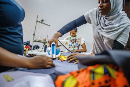 LAGOS, NG - February 1, 2023: Ongoing training and production at Yetroslane fashion house on February 1, 2023 in Lagos state, Nigeria. CREDIT: Taiwo Aina for Oxfam Novib
