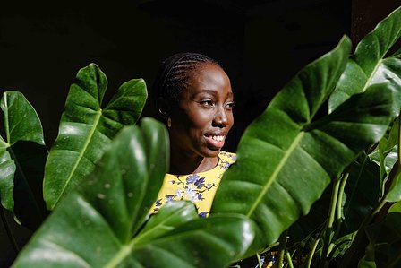 ABUJA, NGA - DECEMBER 5, 2023: Portrait of Nkem Azinge, 34, who lives with sickle cell disease in Abuja (as do 2 of her 3 siblings), and who had been saving up for the treatment in India but is now thinking about trying elsewhere, Wuse,Abuja, Nigeria. CRE