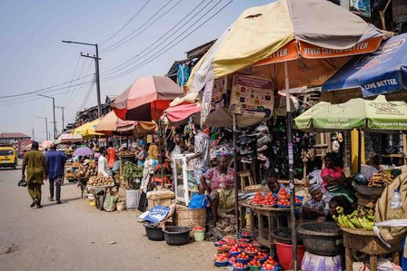 LAGOS, NGA - FEBRUARY 11, 2023: A view of Bariga market. CREDIT: Taiwo Aina for The New York Times