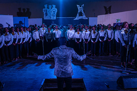 Students of Unilorin during their music and dance performance. July 30 2021, Kwara State, Nigeria.