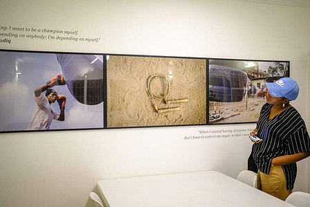 Exhibition of female boxing in Nigeria, titled Game of Confidence by Taiwo Aina