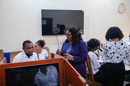 ABUJA, NGA - DECEMBER 4, 2023: Prof Obiageli E. Nnodu; at work at Centre of Excellence for Research and Training at University of Abuja (CESTA)  in University of Abuja, Nigeria. CREDIT: Taiwo Aina for The New York Times