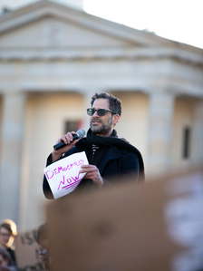 16.03.2023 Protest against Prime Minister Benjamin Netanyahu and the new governmental reforms. Berlin, Germany.