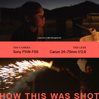 Documentary editorial film magazine digital marketing social media graphic by Susan Q Yin on the camera and lens used for a specific scene