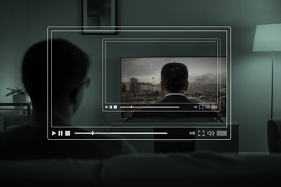 Documentary editorial film magazine digital marketing social media graphic by Susan Q Yin on watching movies at home