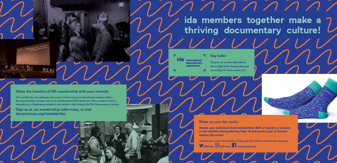 Getting Real '18 Documentary Conference program design by Susan Q Yin