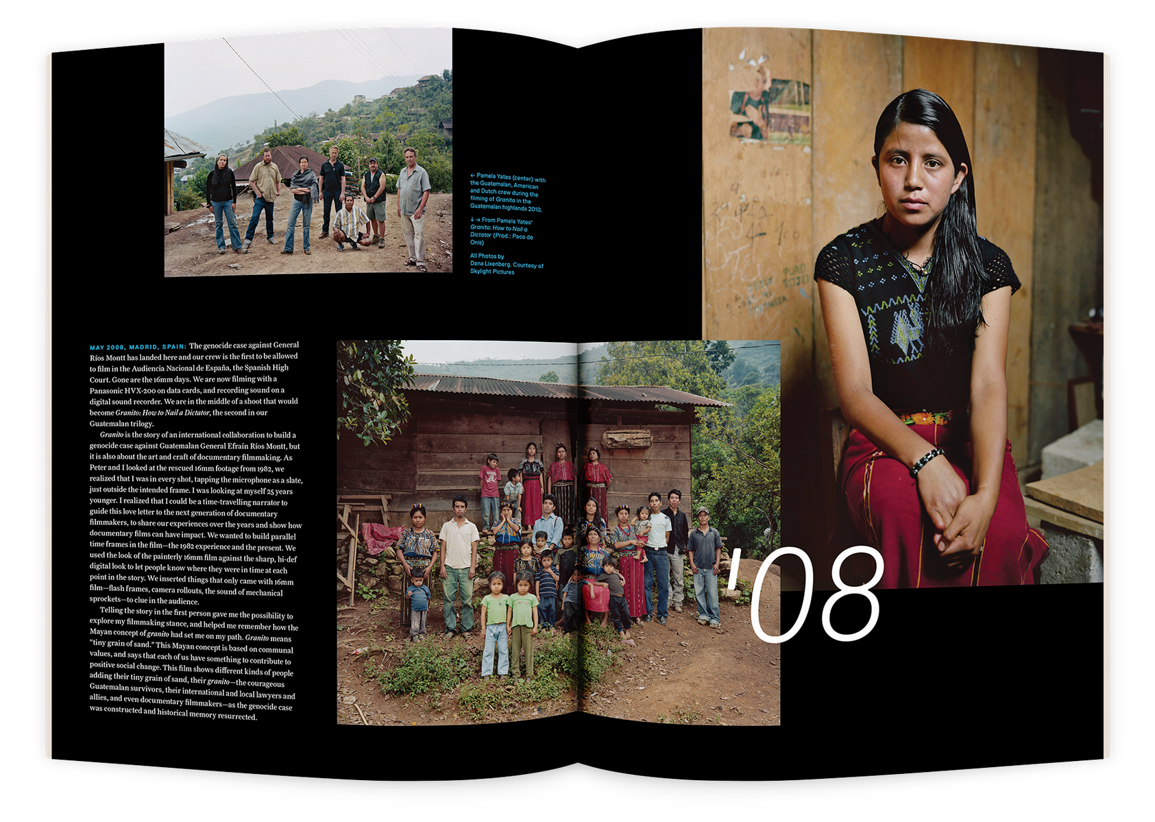 Documentary editorial film magazine spread design by Susan Q Yin