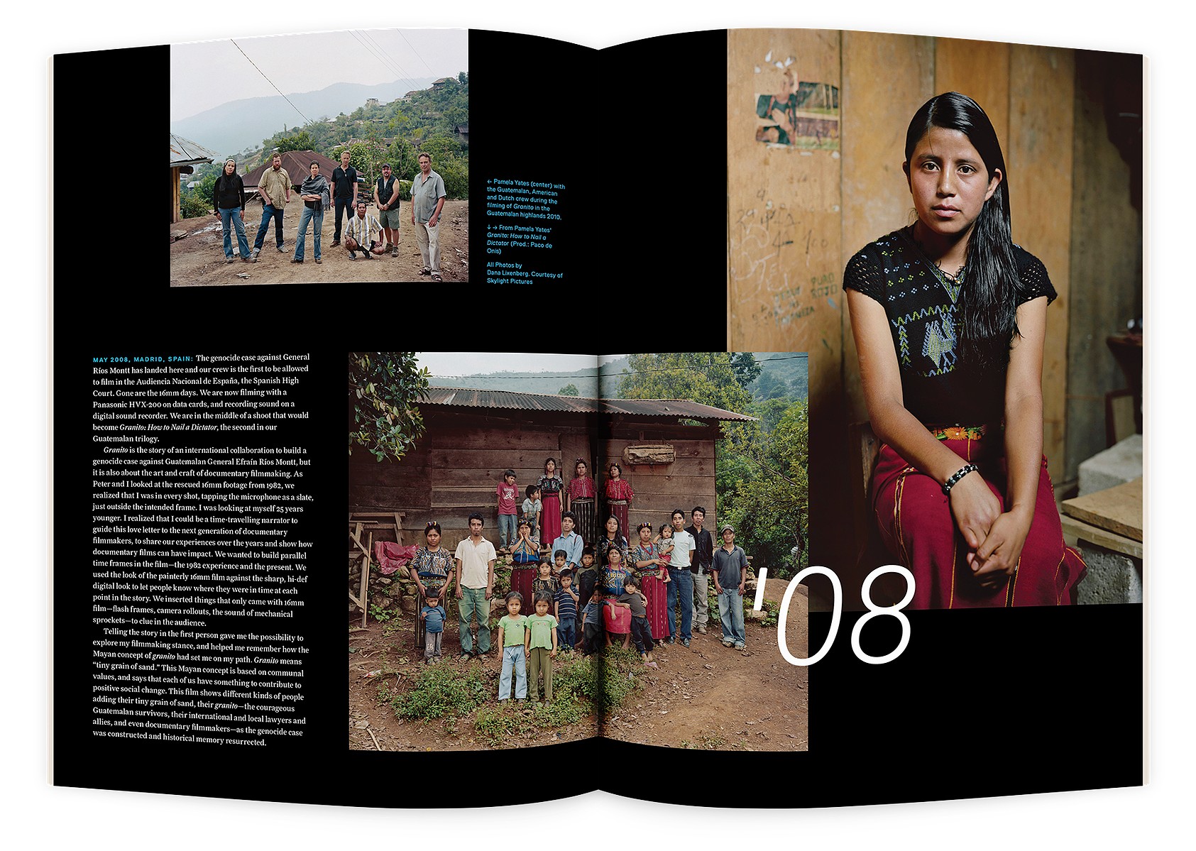 Documentary editorial film magazine spread design by Susan Q Yin