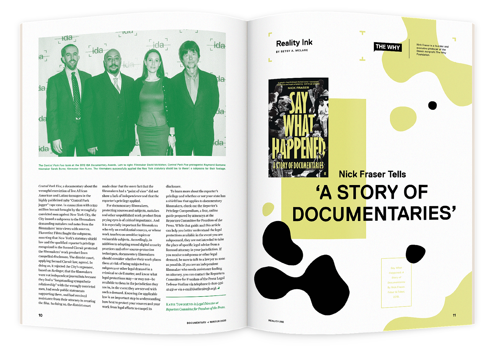 Documentary editorial film magazine spread design by Susan Q Yin