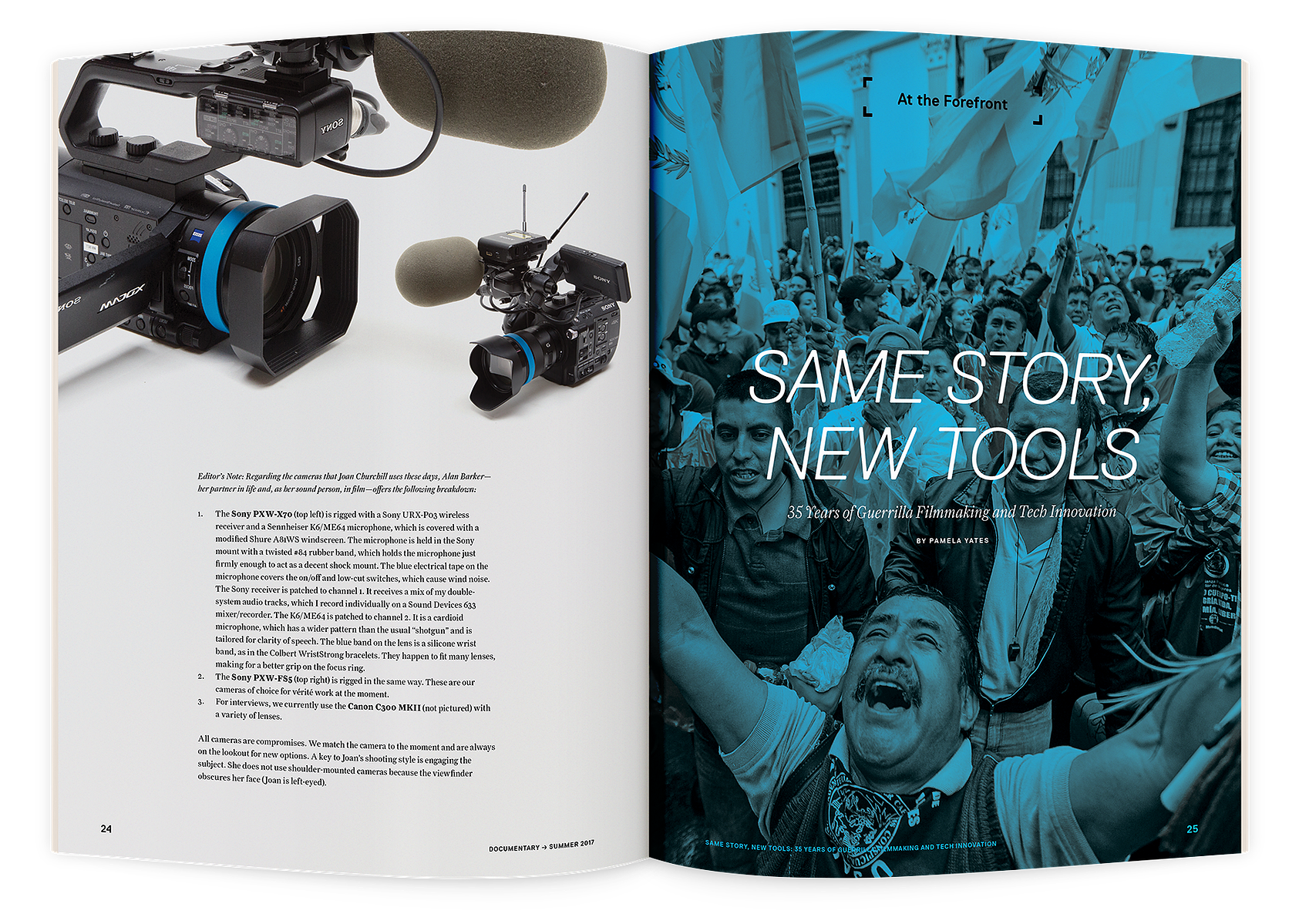 Documentary editorial film magazine spread design by Susan Q Yin
