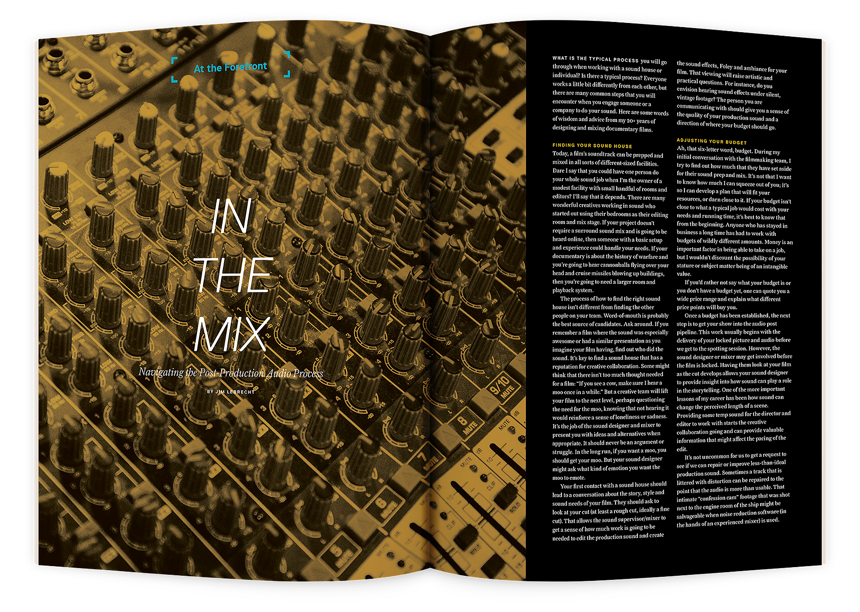 Documentary editorial film magazine spread design by Susan Q Yin