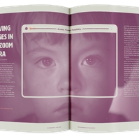 Documentary editorial film magazine spread design by Susan Q Yin; Zoom users