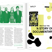 Documentary editorial film magazine spread design by Susan Q Yin