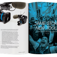 Documentary editorial film magazine spread design by Susan Q Yin