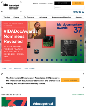 documentary.org homepage