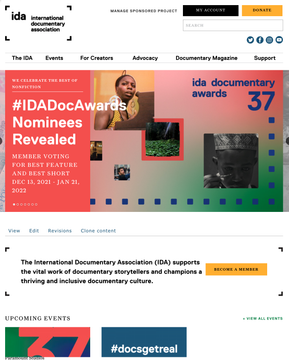 documentary.org homepage