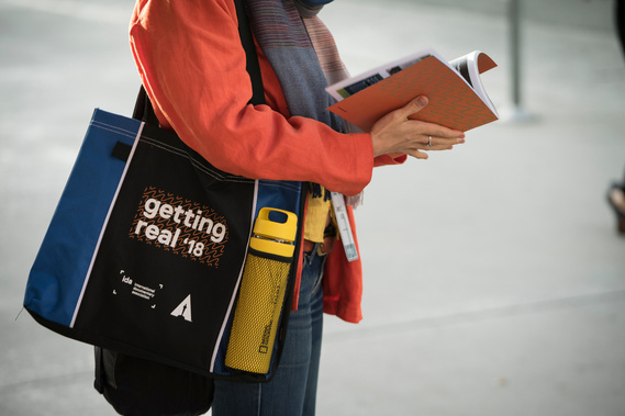 Getting Real '18 Documentary Conference tote bag design by Susan Q Yin