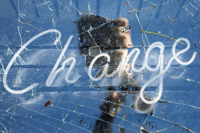 Documentary editorial film magazine digital marketing graphic by Susan Q Yin on change, DEI work