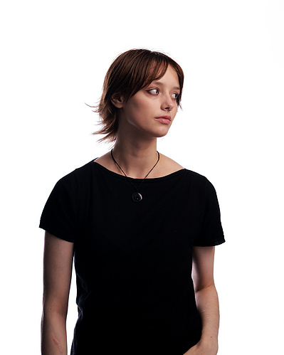 A portrait of actor, photographer and artist Imogen Labbett taken By Laszlo Locsei- Professional portrait photography by Laszlo Locsei, Melbourne's premier specialist in actor headshots, DJ portfolios, artist portraits, and musician photography. Capturing