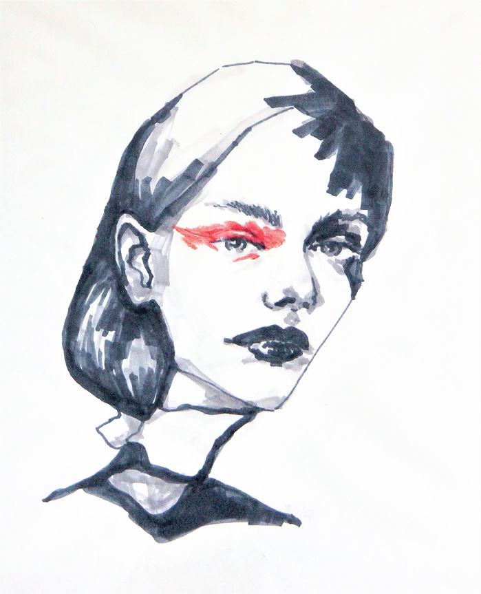 Fashion art print of abstract expressionism, which can be used for fashion lovers, art collectors, or interior designers.