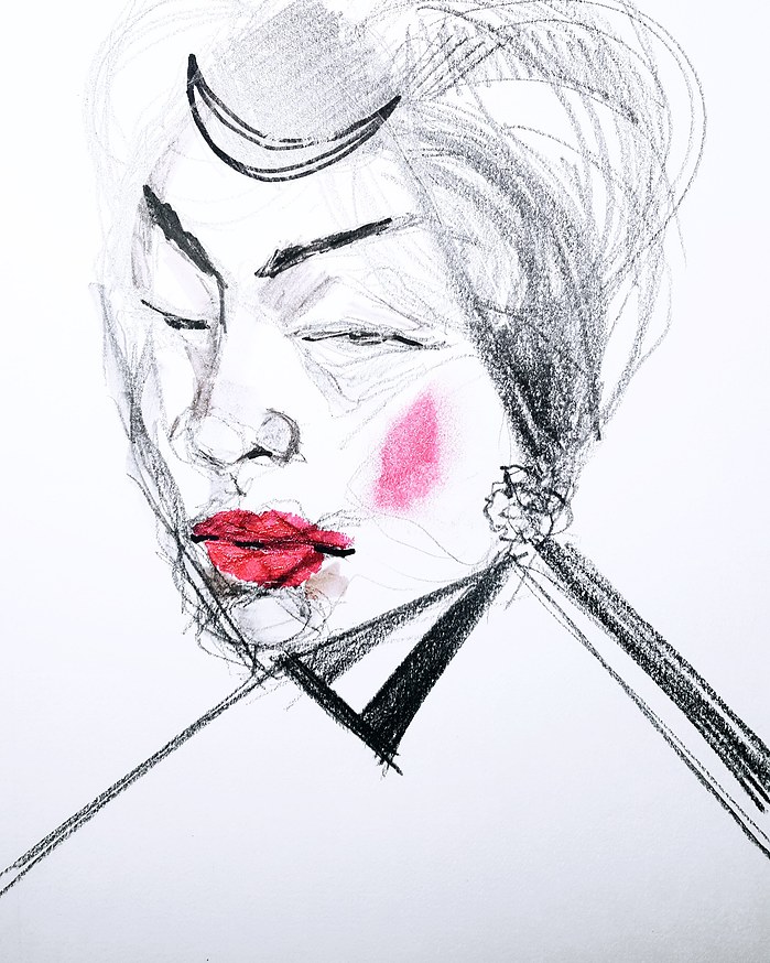 Fashion art print of abstract expressionism, which can be used for fashion lovers, art collectors, or interior designers.