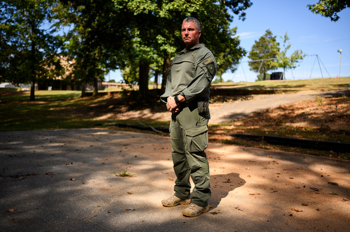 Lt. David Weiner of the Greenville County Sheriff's Office poses for a portrait Thursday, Sept. 26, 2019. Weiner, who has been involved in three deadly force incidents, says they are 