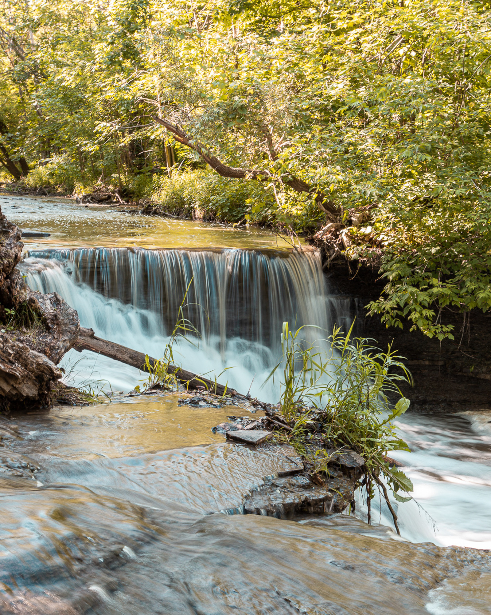 Wahoosh Falls waterfall photographed with slow shutter speed.