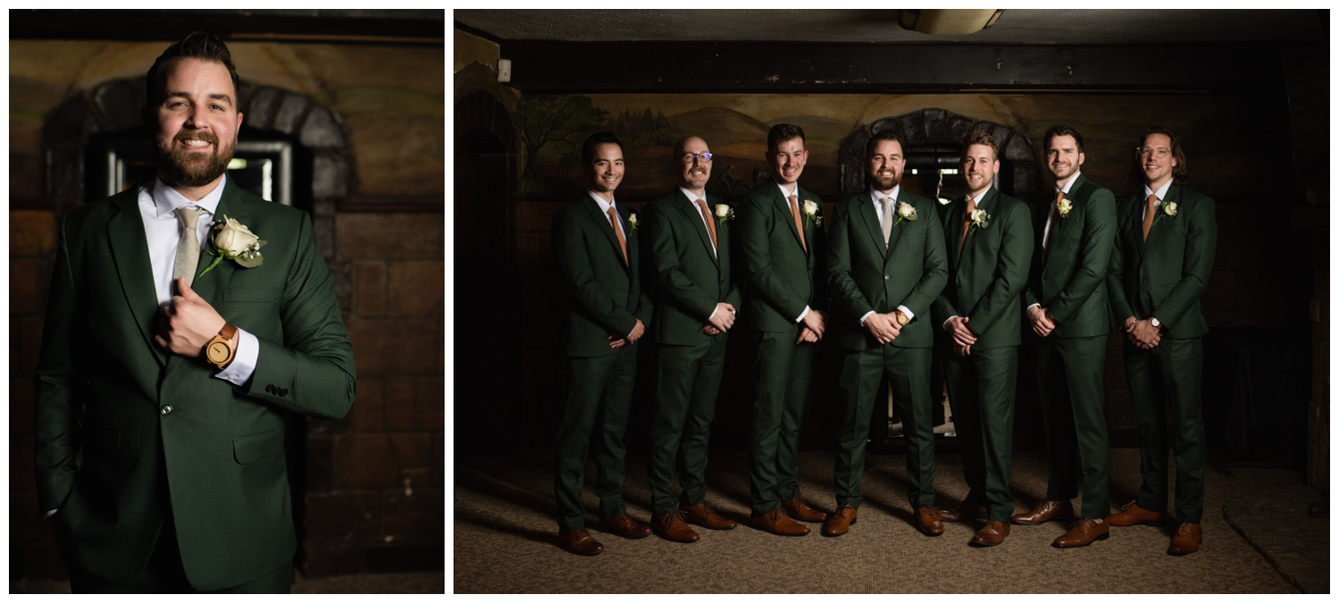 Black Dog Winery Wedding Photography, Pittsburgh Wedding Photographers, Green Groom Tux