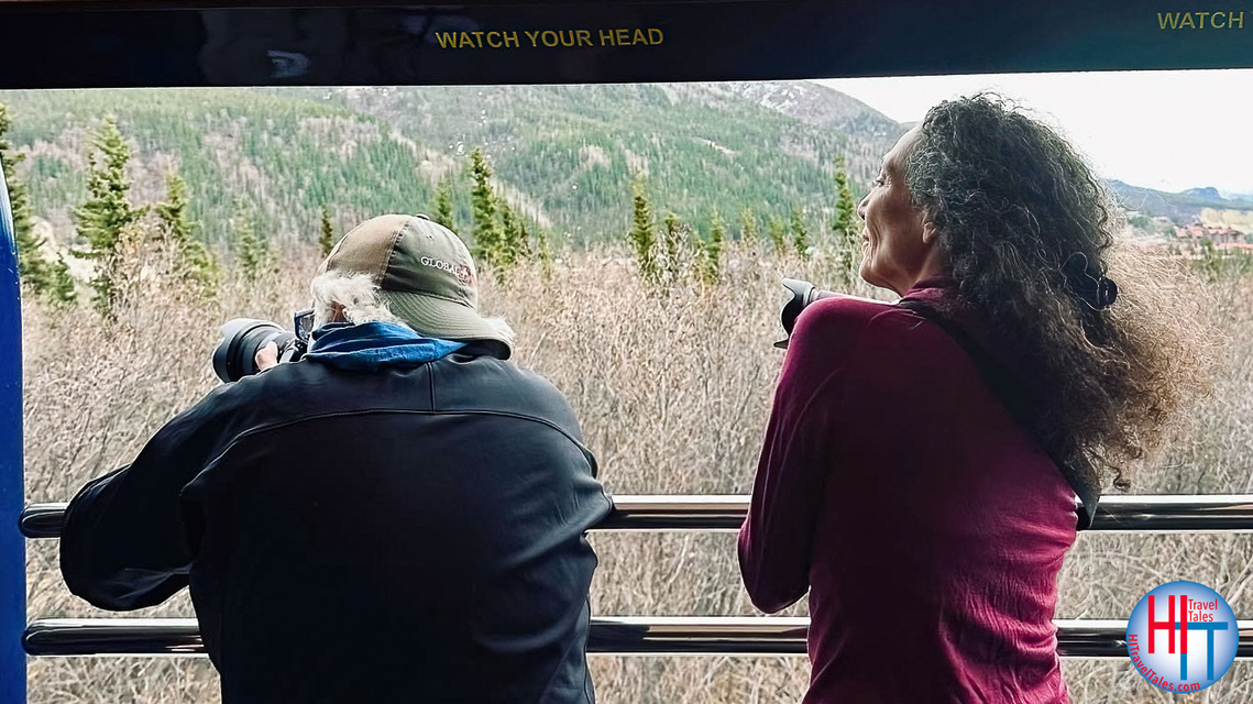 The viewing platform in the on the Alaska Railway Goldstar railcars is a perfect place to capture photographs.