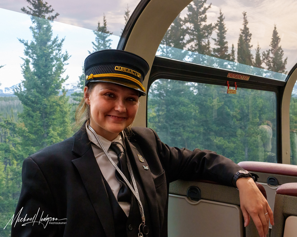 Photo of Alaska Railroad Denali Star conductor Mariya Rodriguez.
