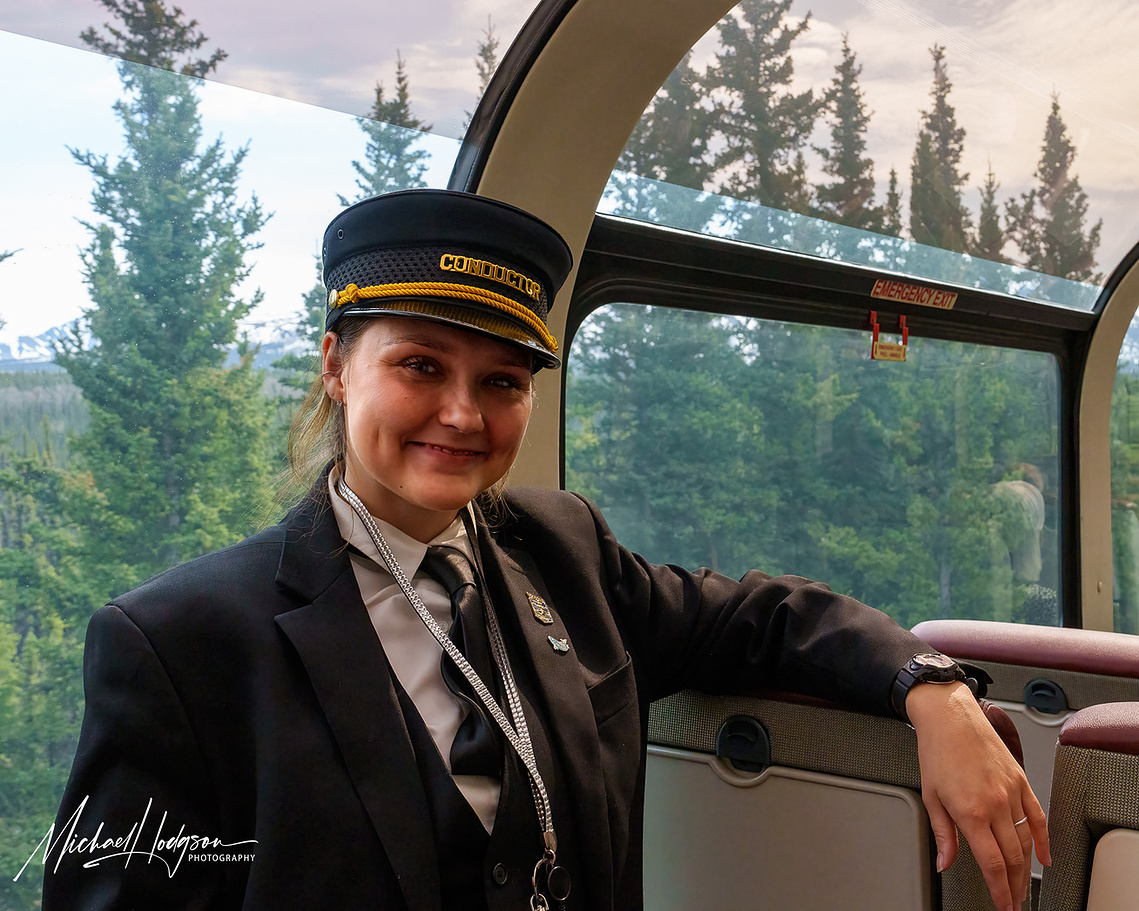 Photo of Alaska Railroad Denali Star conductor Mariya Rodriguez.
