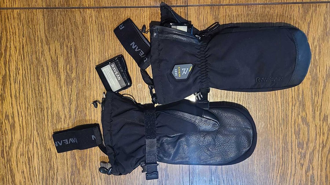 Photo of Ravean heated mittens. 
