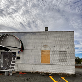 This is what the building looks like before I painted it. 