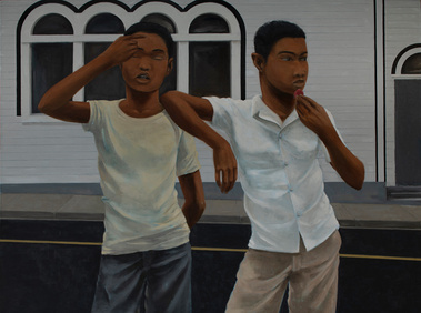 The Faith Catchers, Justin Augustine, oil on canvas, 2000, Purchased with funds donated by Dr. John A. Scrymgeour, 2001 