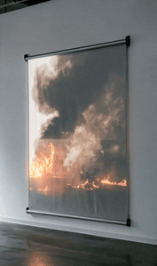Generierte Ausstellungsszene animiert mit RunwayML