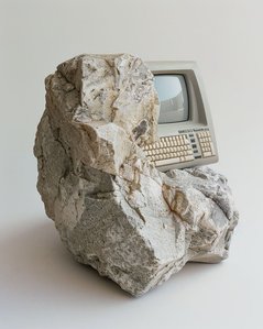 ​Stein-Computer Kombination generiert mit Midjourney