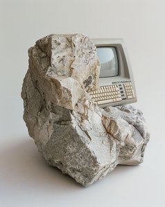Stein-Computer Kombination generiert mit Midjourney