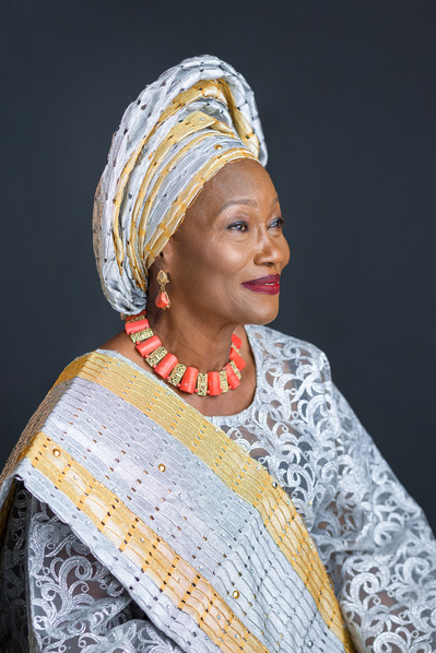 Portrait of a beautiful woman wearing traditional African outfits