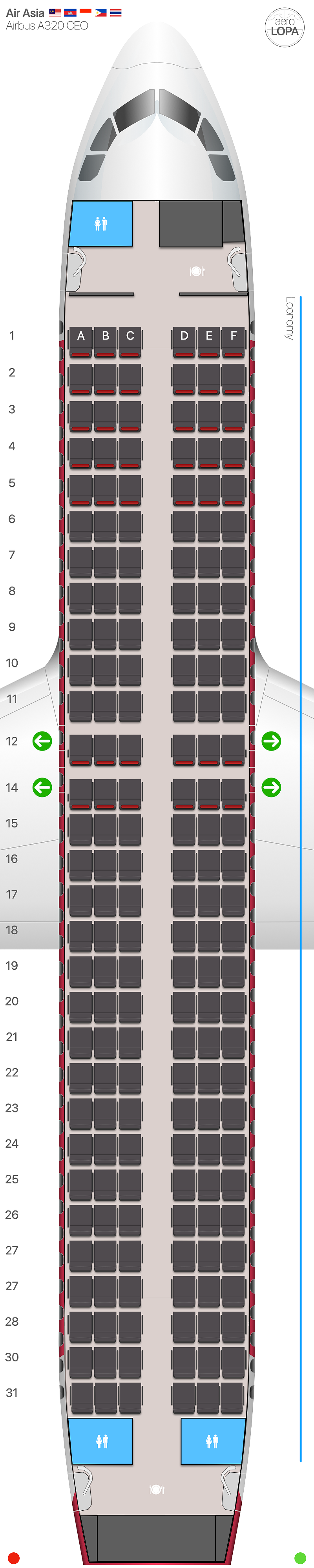 Ak airbus a320 aerolopa detailed aircraft seat plans
