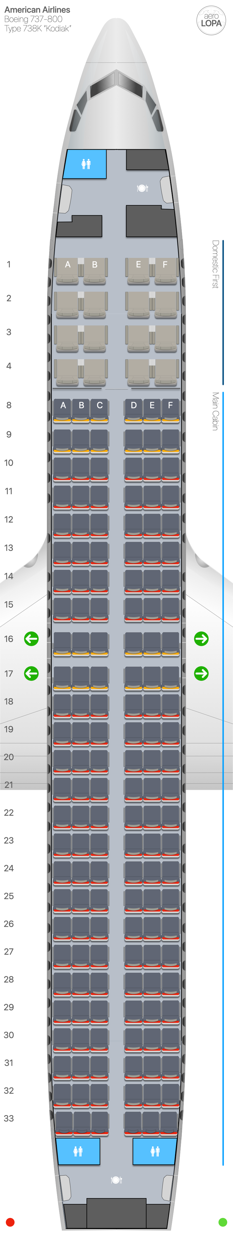 Aa Boeing 738k Seat Plan Aerolopa