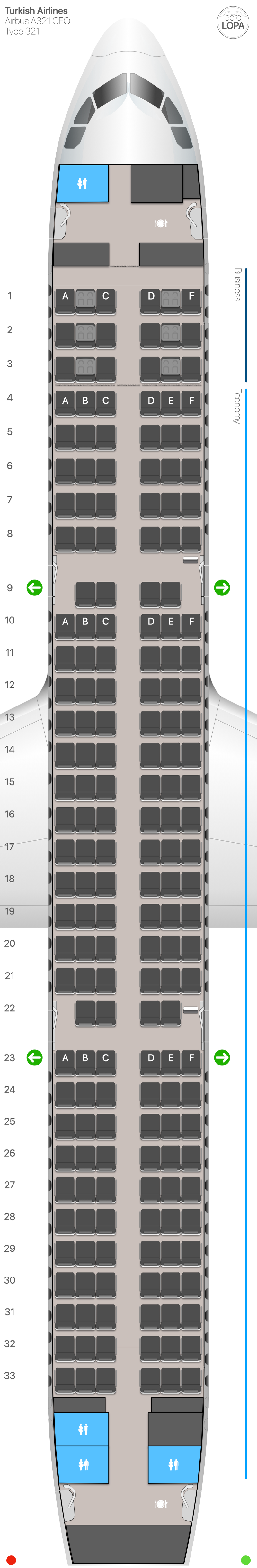 【通販 人気】 TK Airbus A321ceo - AeroLOPA | Detailed aircraft seat plans アクセサリー