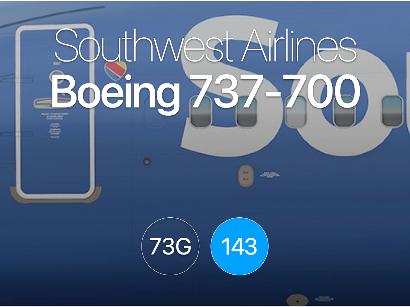 WN Boeing 737-700 - AeroLOPA | Detailed aircraft seat plans