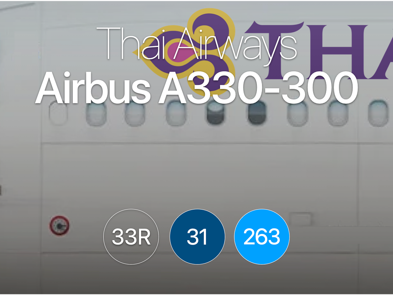 TG Airbus A330-300 (type 33R) - aeroLOPA | Detailed aircraft seat plans