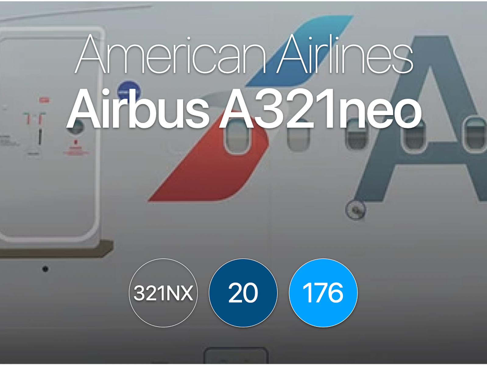 AA Airbus A321NX - AeroLOPA | Detailed aircraft seat plans