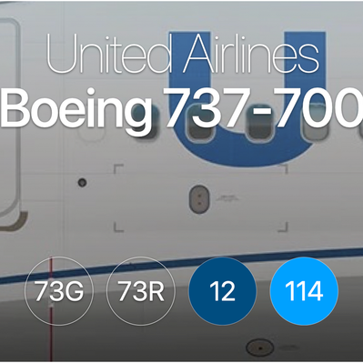 UA Boeing 737-700 - AeroLOPA | Detailed aircraft seat plans